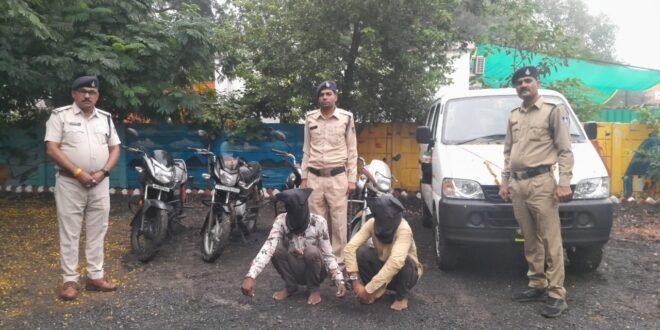 पुलिस की बड़ी कार्यवाही चोरी की योजना बनाते दो आरोपी गिरफ्तार कई वारदातों का खुलासा- पुलिस द्वारा अमानक साइलेंसर वाले वाहन चालकों के विरुद्ध की गई कारवाई- अपराधों की विवेचना में गुणवत्ता सुधार हेतु रतलाम रेंज में पुलिस अधिकारियों को प्रशिक्षण