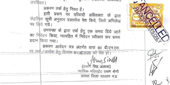 चैक बांउस प्रकरण में न्यायालय ने आरोपी को उन्मुक्त किया